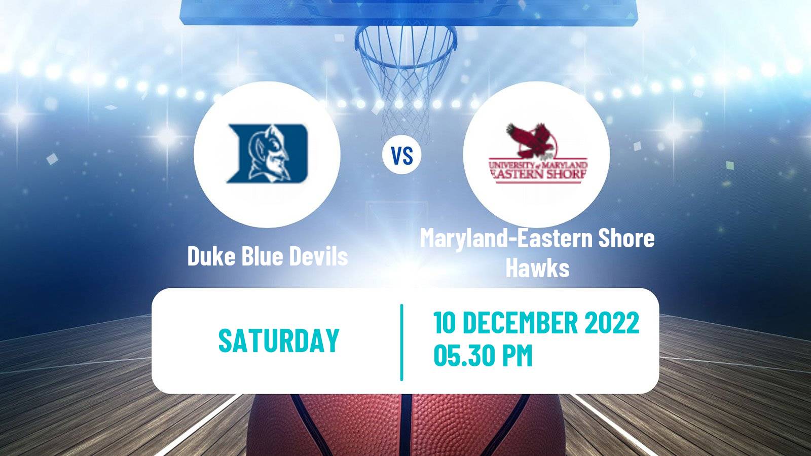 Basketball NCAA College Basketball Duke Blue Devils - Maryland-Eastern Shore Hawks