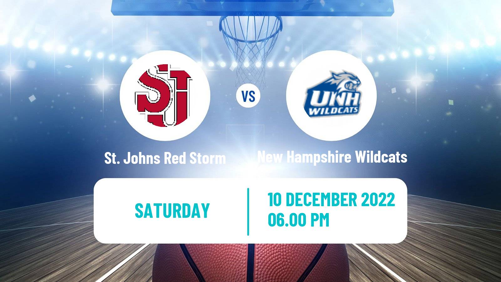 Basketball NCAA College Basketball St. Johns Red Storm - New Hampshire Wildcats