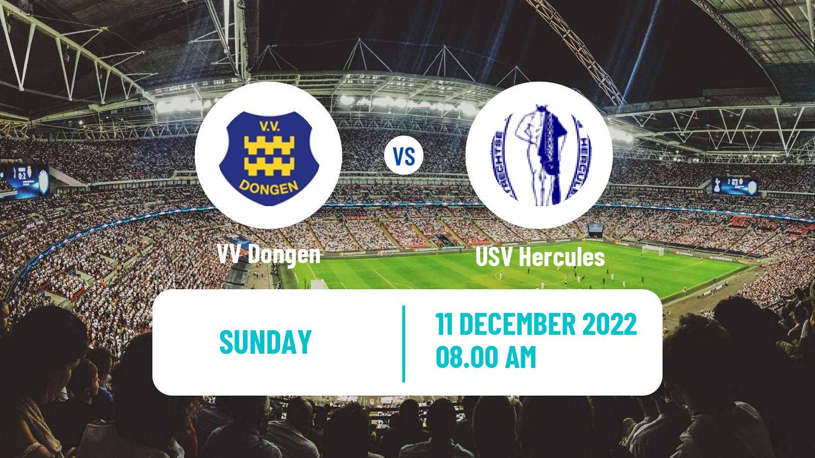 Soccer Dutch Derde Divisie Dongen - USV Hercules