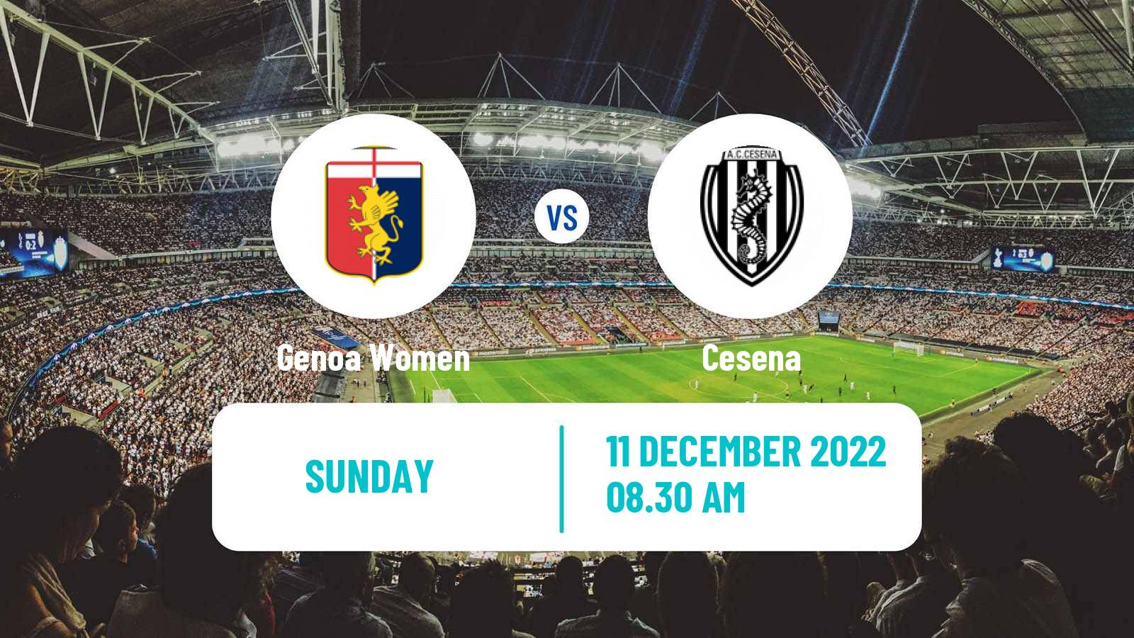 Soccer Italian Serie B Women Genoa - Cesena