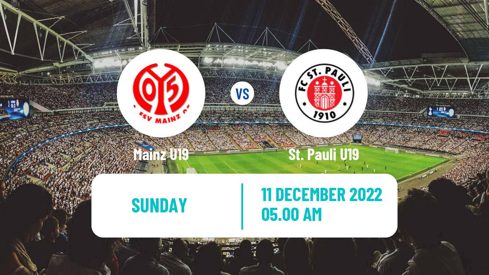Soccer German DFB Junioren Pokal Mainz U19 - St. Pauli U19