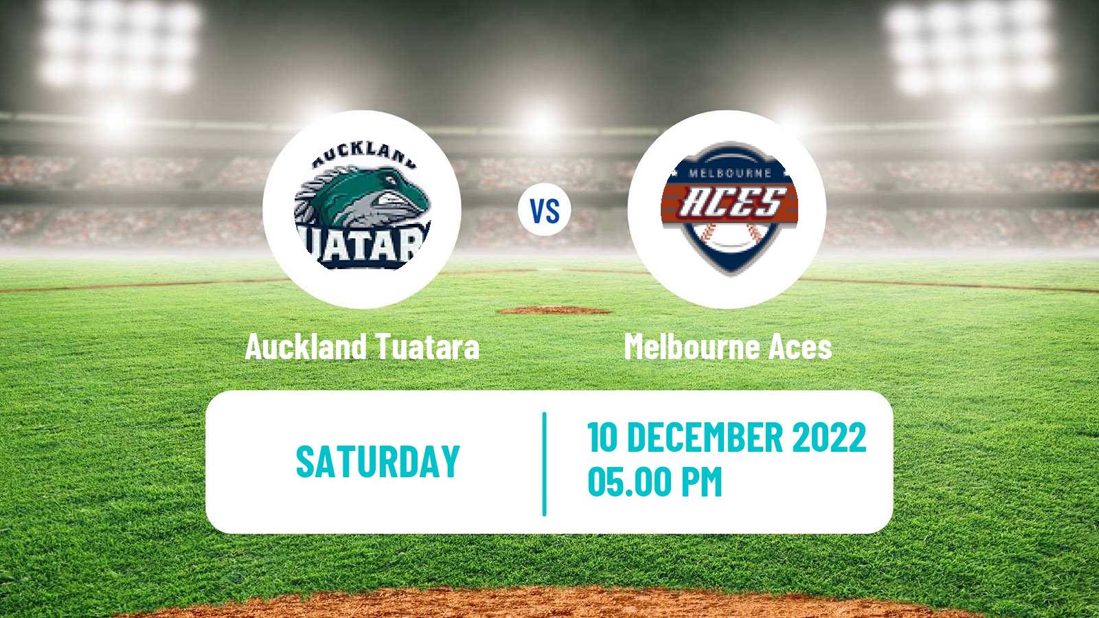 Baseball Australian ABL Auckland Tuatara - Melbourne Aces