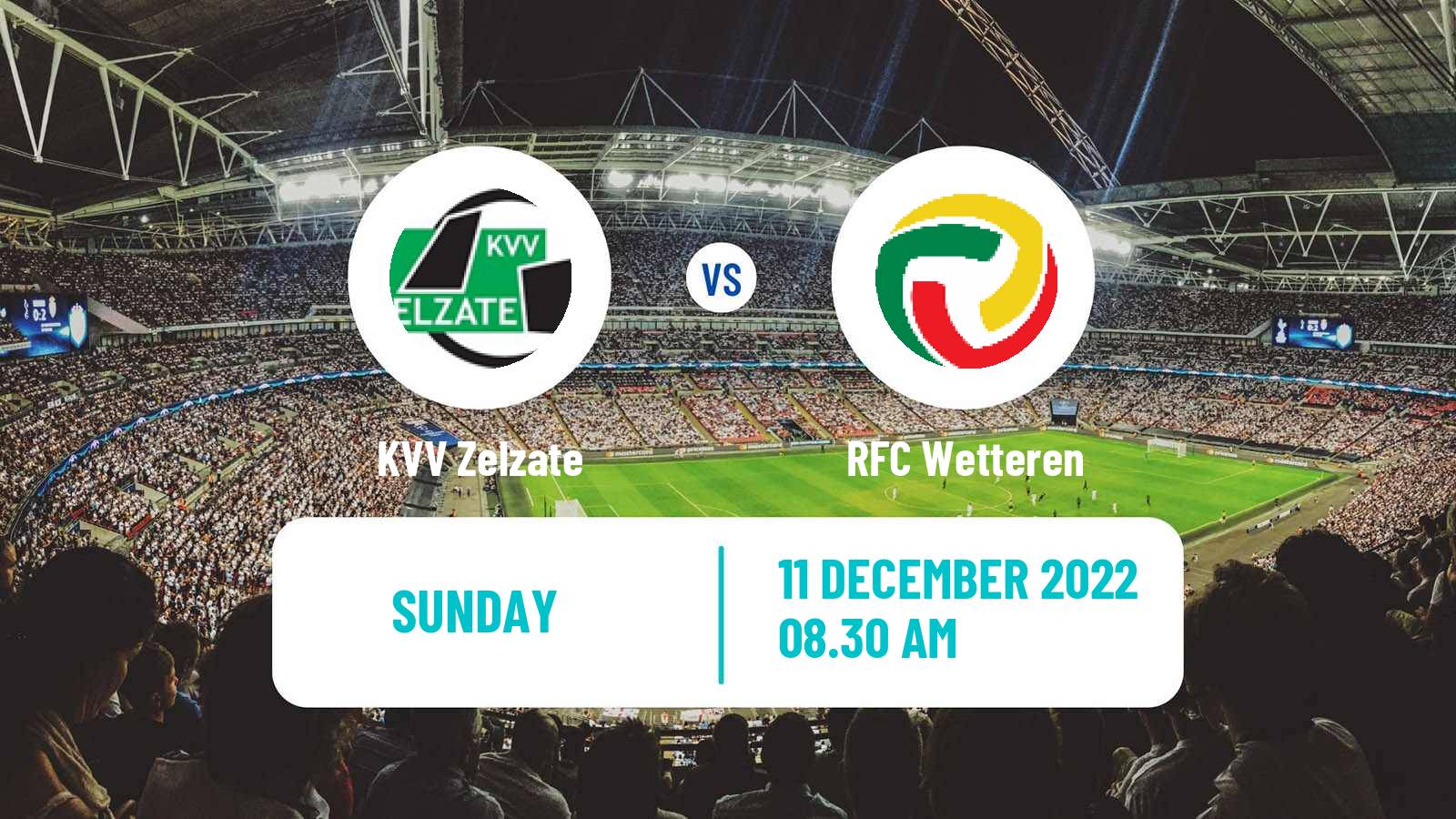 Soccer Belgian Second Amateur Division Group A Zelzate - Wetteren
