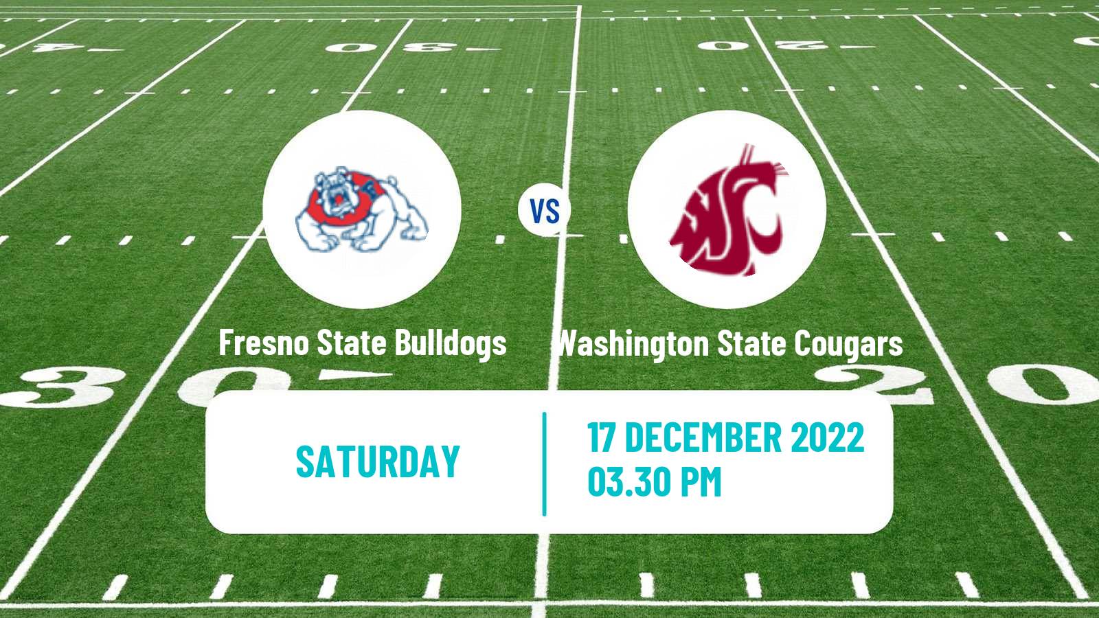American football NCAA College Football Fresno State Bulldogs - Washington State Cougars