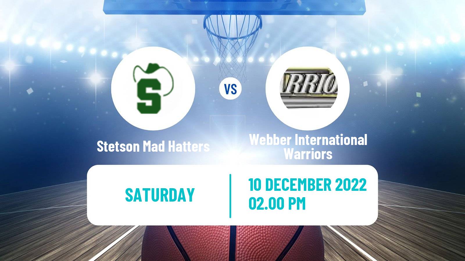 Basketball NCAA College Basketball Stetson Mad Hatters - Webber International Warriors