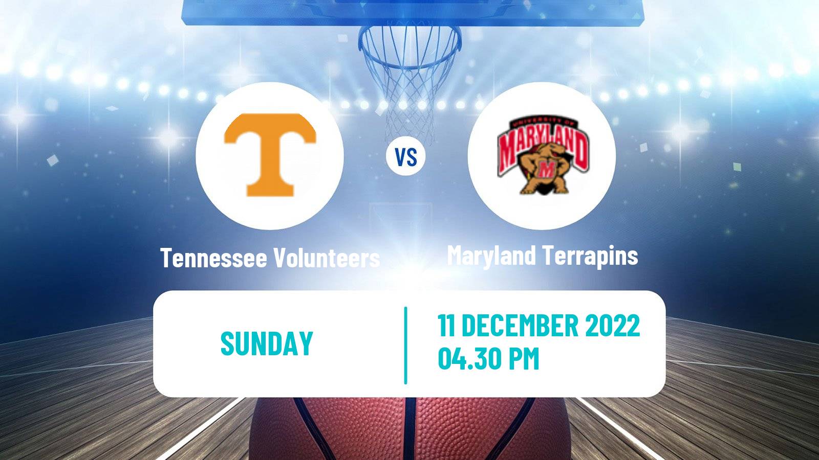 Basketball NCAA College Basketball Tennessee Volunteers - Maryland Terrapins