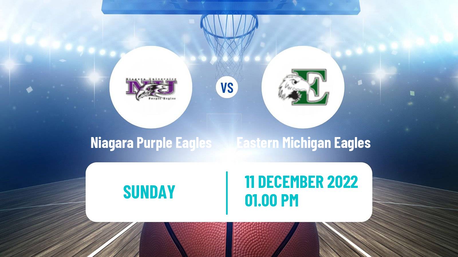 Basketball NCAA College Basketball Niagara Purple Eagles - Eastern Michigan Eagles