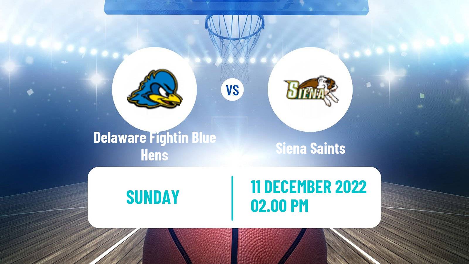 Basketball NCAA College Basketball Delaware Fightin Blue Hens - Siena Saints