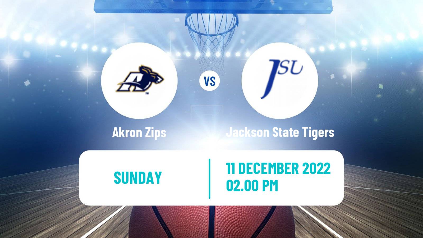 Basketball NCAA College Basketball Akron Zips - Jackson State Tigers