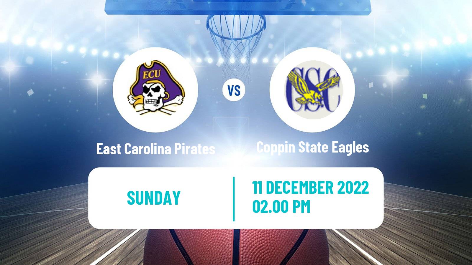 Basketball NCAA College Basketball East Carolina Pirates - Coppin State Eagles