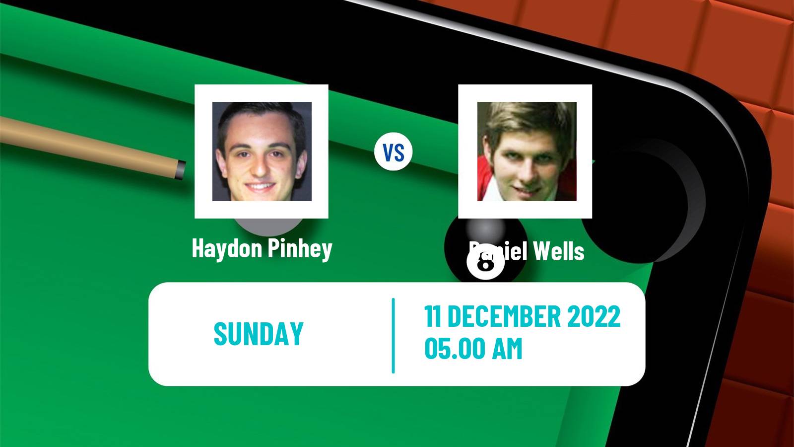 Snooker Snooker Haydon Pinhey - Daniel Wells