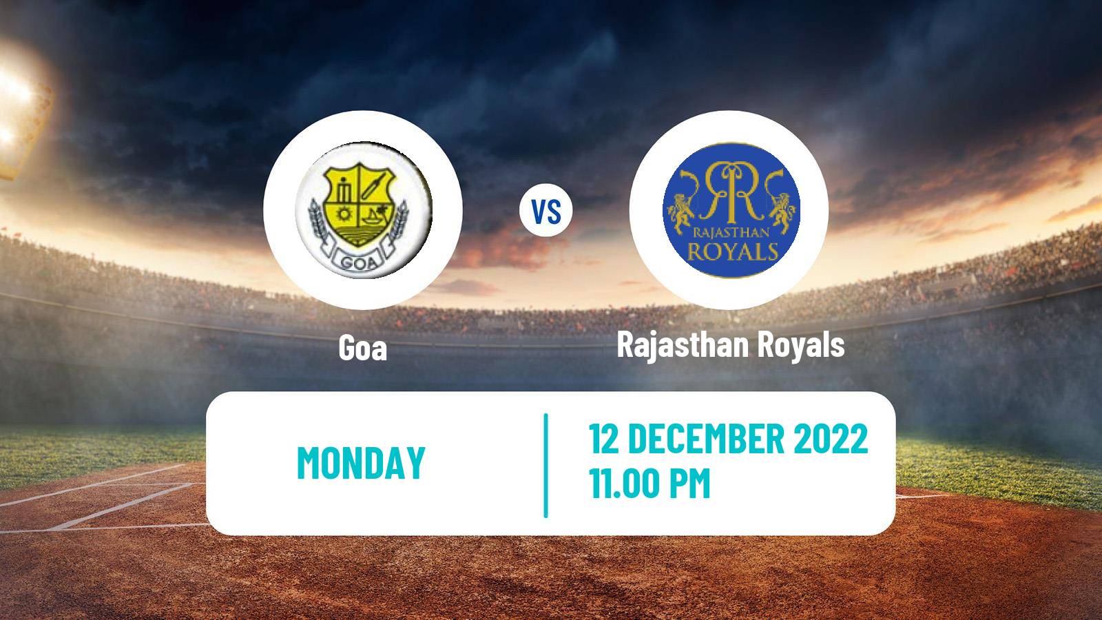 Cricket Ranji Trophy Goa - Rajasthan Royals