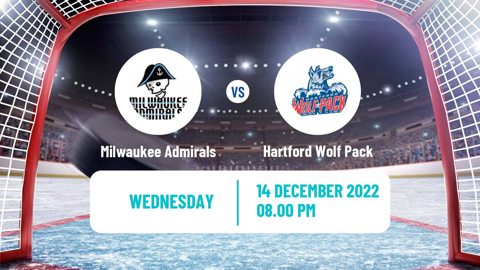 Hockey AHL Milwaukee Admirals - Hartford Wolf Pack