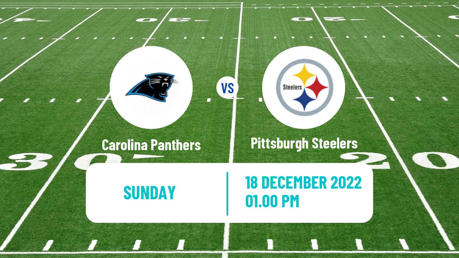 American football NFL Carolina Panthers - Pittsburgh Steelers