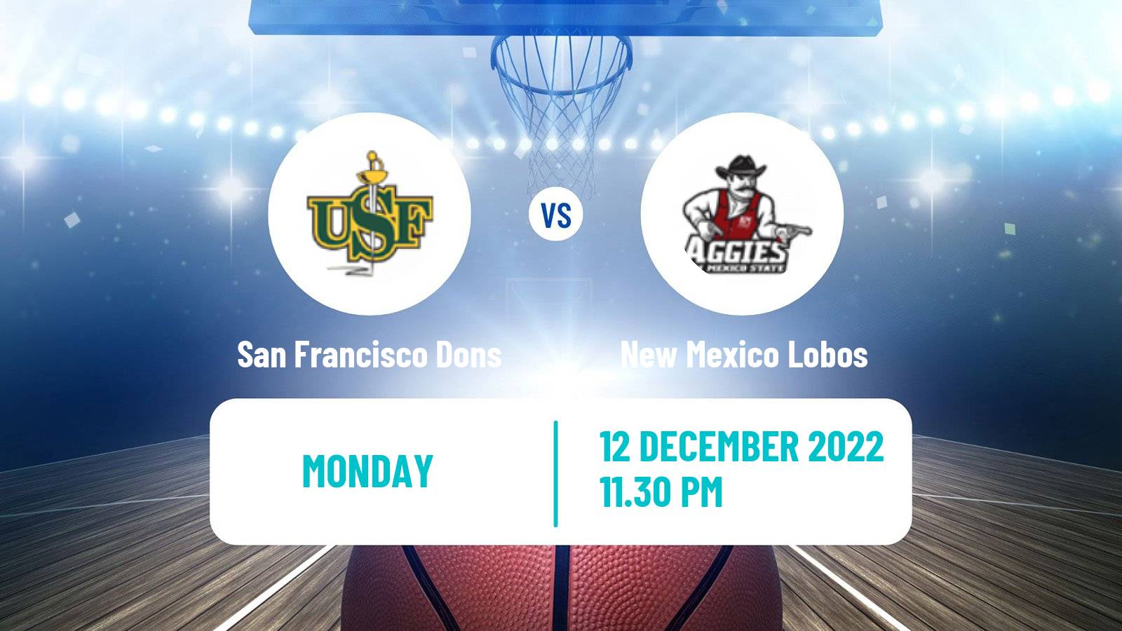 Basketball NCAA College Basketball San Francisco Dons - New Mexico Lobos