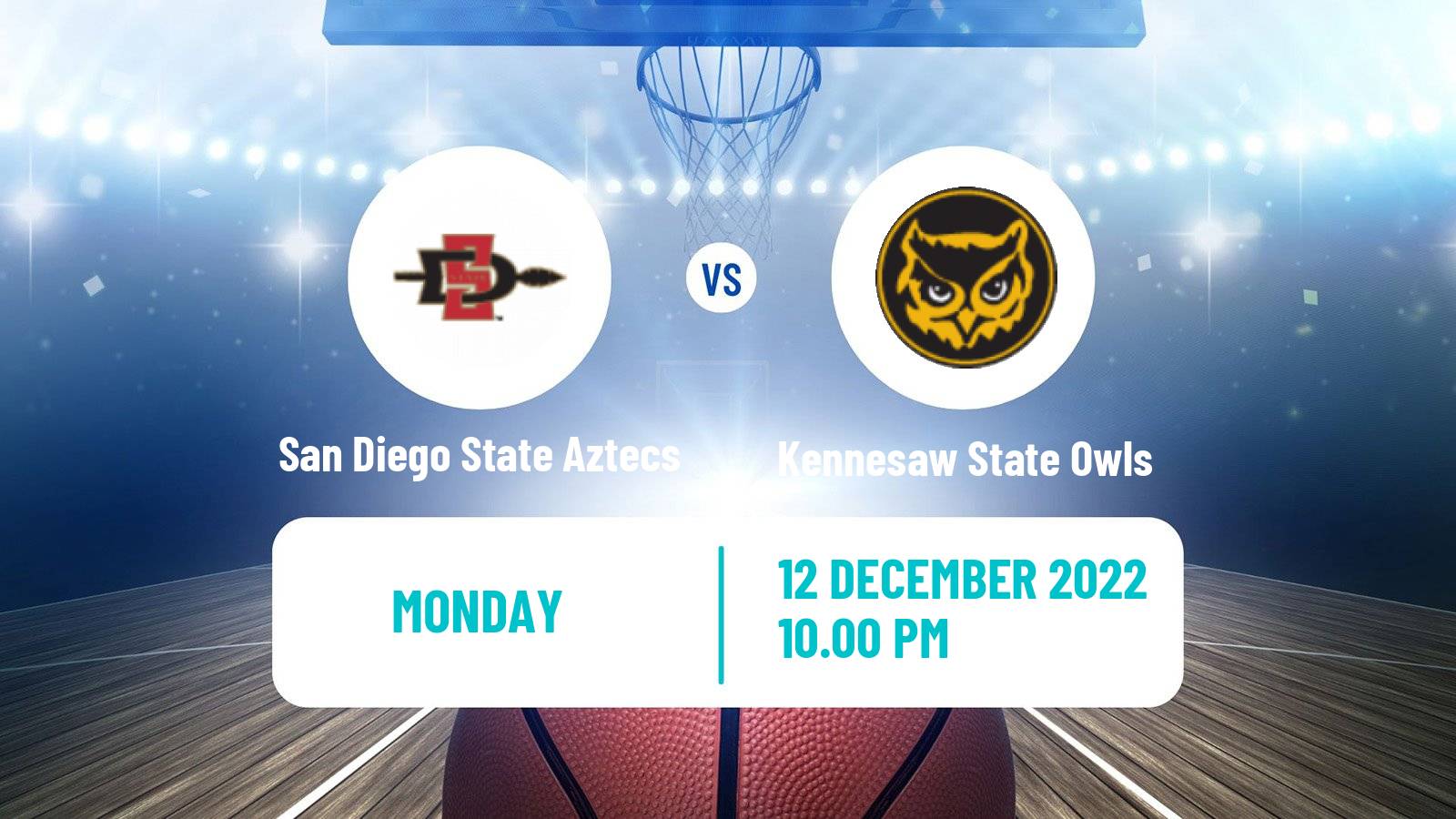 Basketball NCAA College Basketball San Diego State Aztecs - Kennesaw State Owls