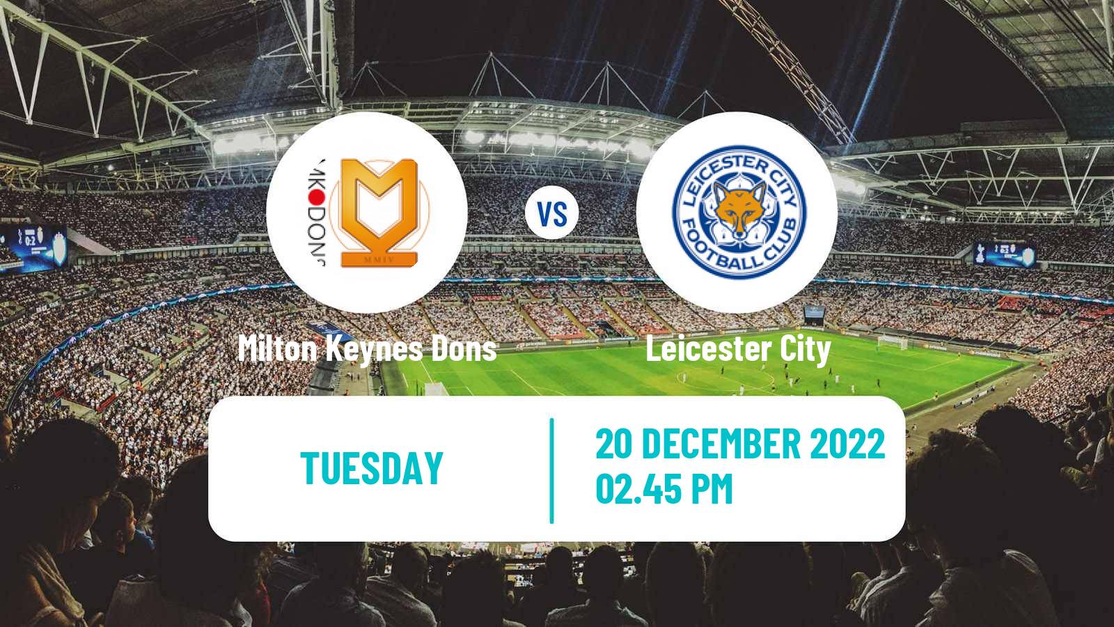 Soccer English League Cup Milton Keynes Dons - Leicester City