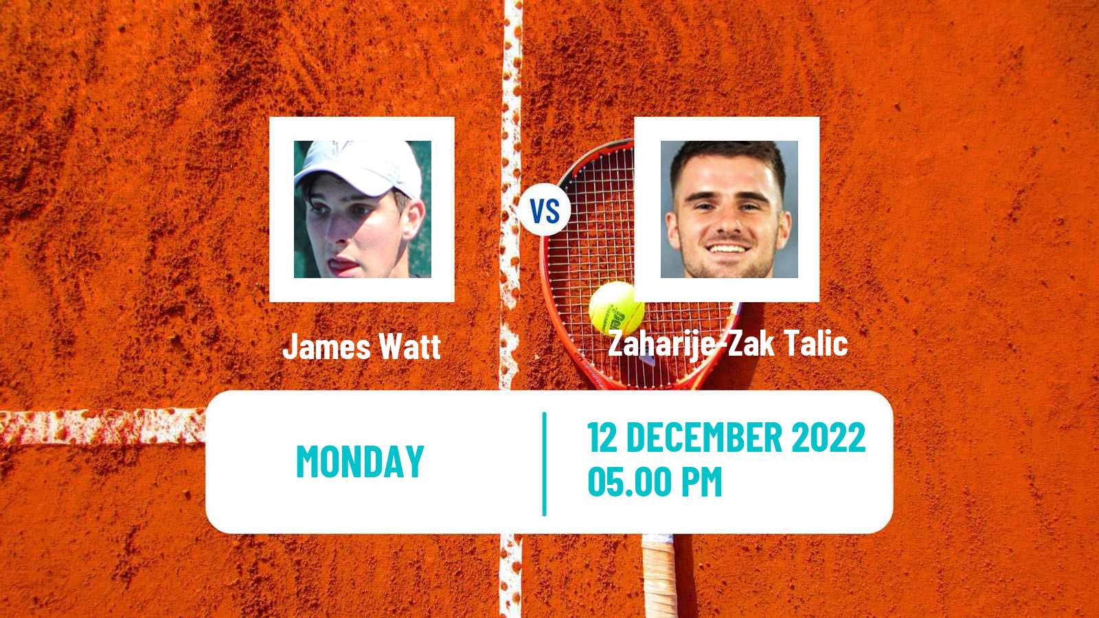 Tennis ITF Tournaments James Watt - Zaharije-Zak Talic