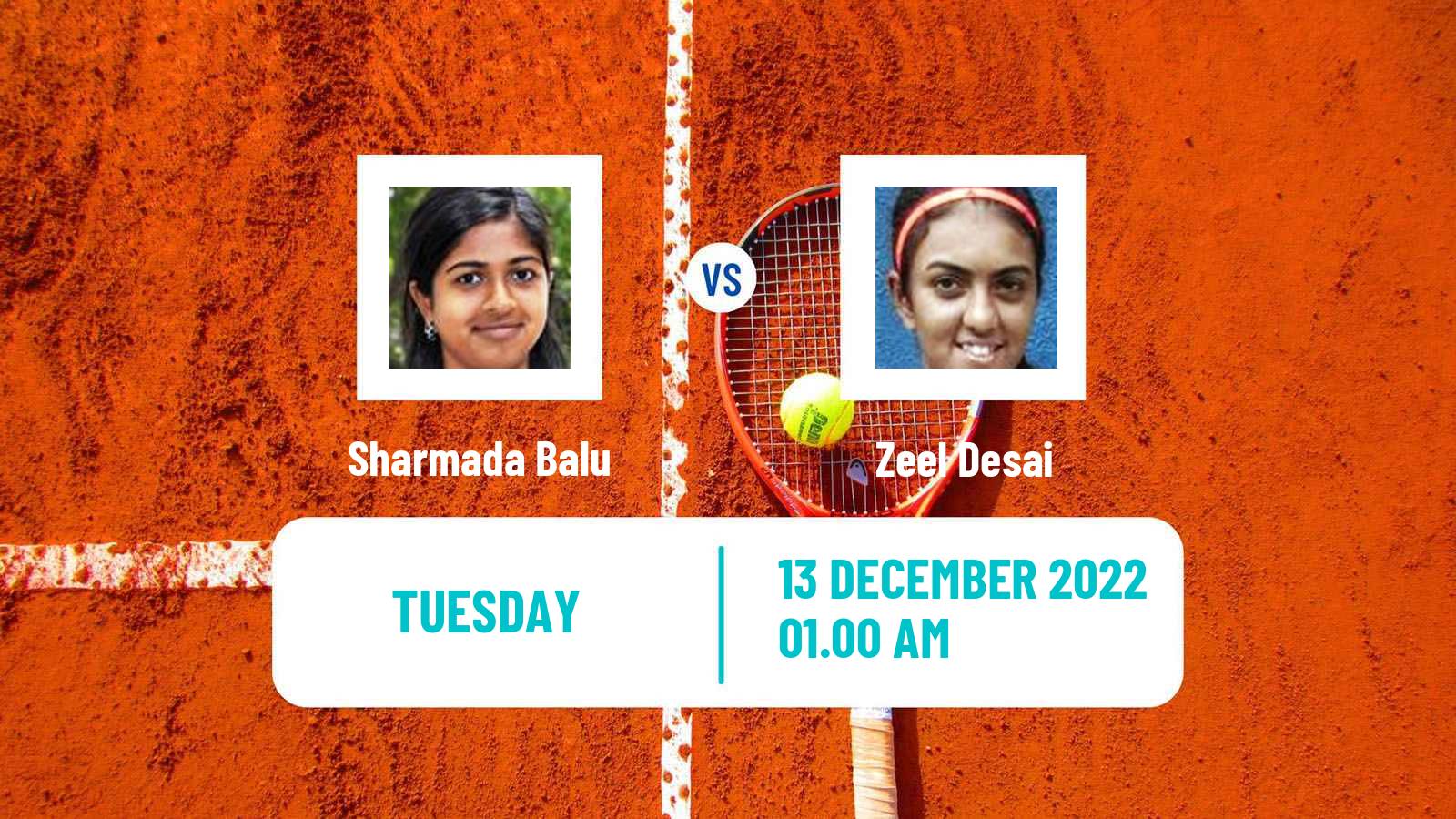 Tennis ITF Tournaments Sharmada Balu - Zeel Desai