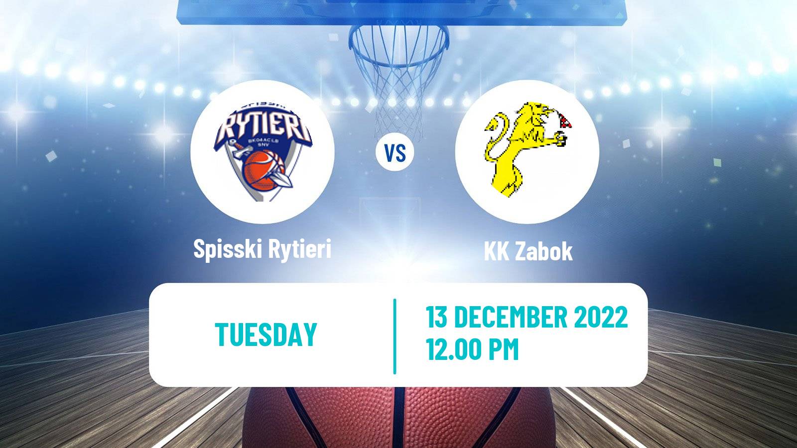 Basketball Alpe Adria Cup Spisski Rytieri - Zabok