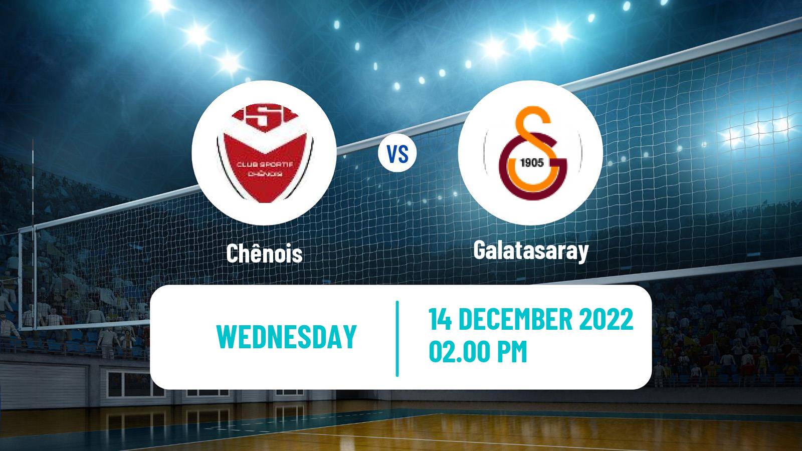 Volleyball CEV Cup Chênois - Galatasaray