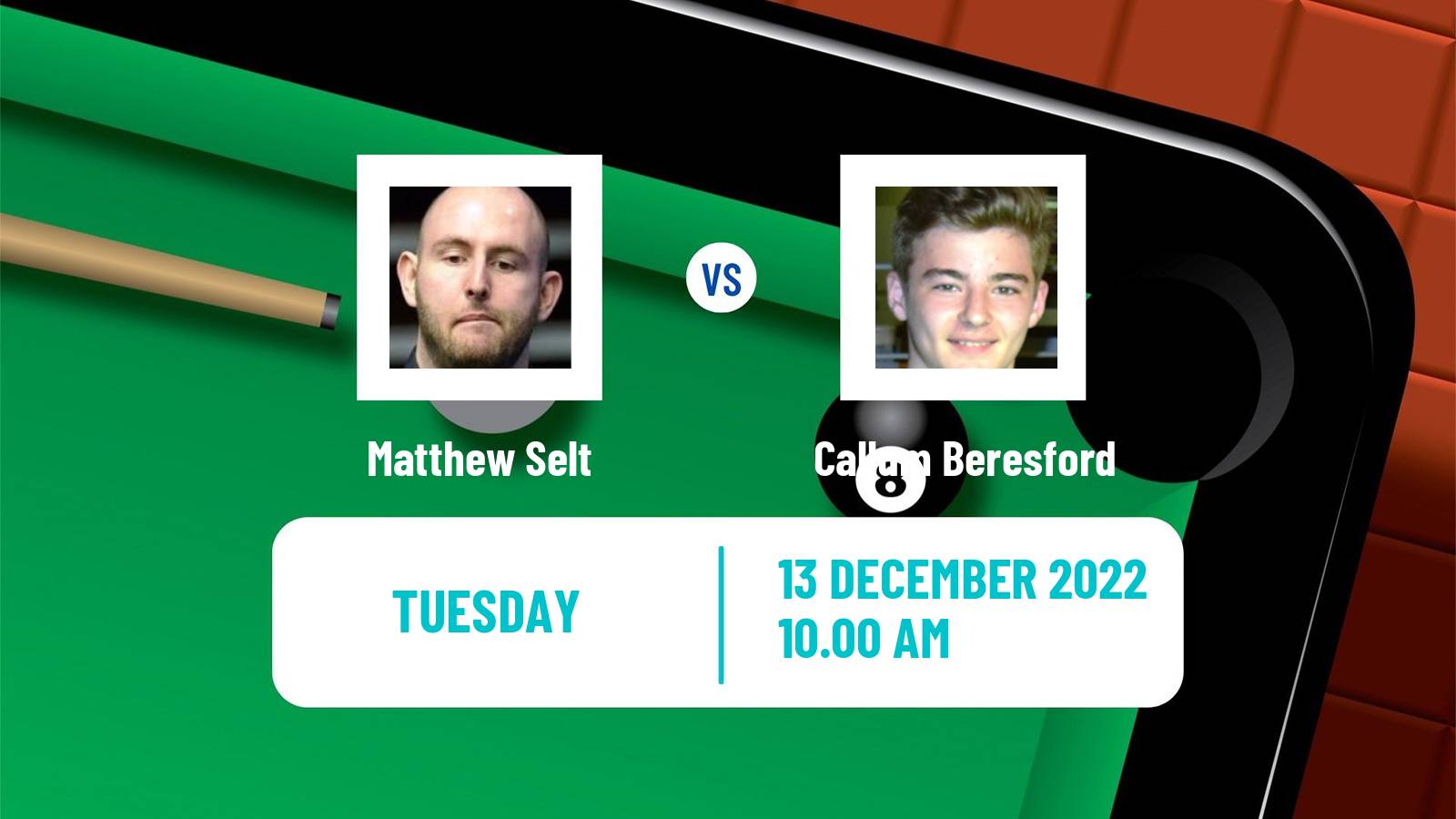 Snooker Snooker Matthew Selt - Callum Beresford