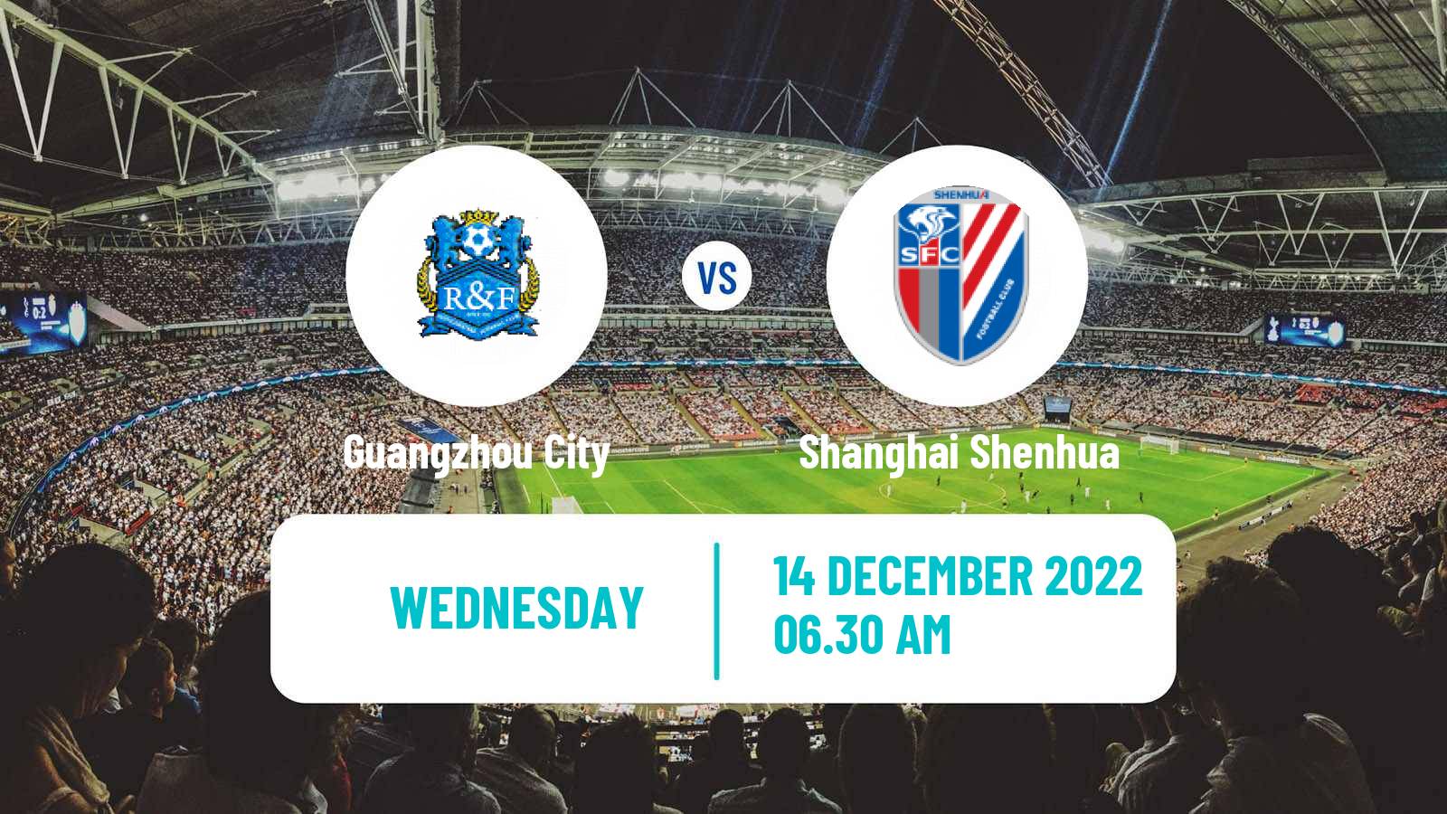 Soccer Chinese Super League Guangzhou City - Shanghai Shenhua