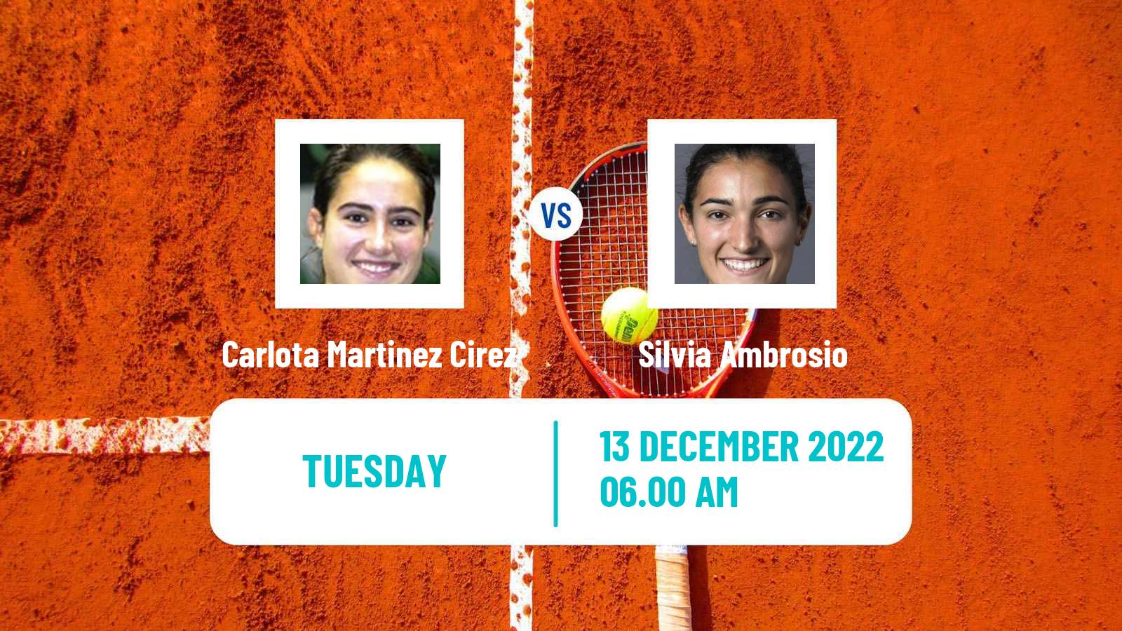 Tennis ITF Tournaments Carlota Martinez Cirez - Silvia Ambrosio