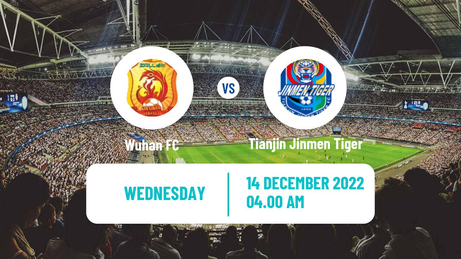Soccer Chinese Super League Wuhan - Tianjin Jinmen Tiger