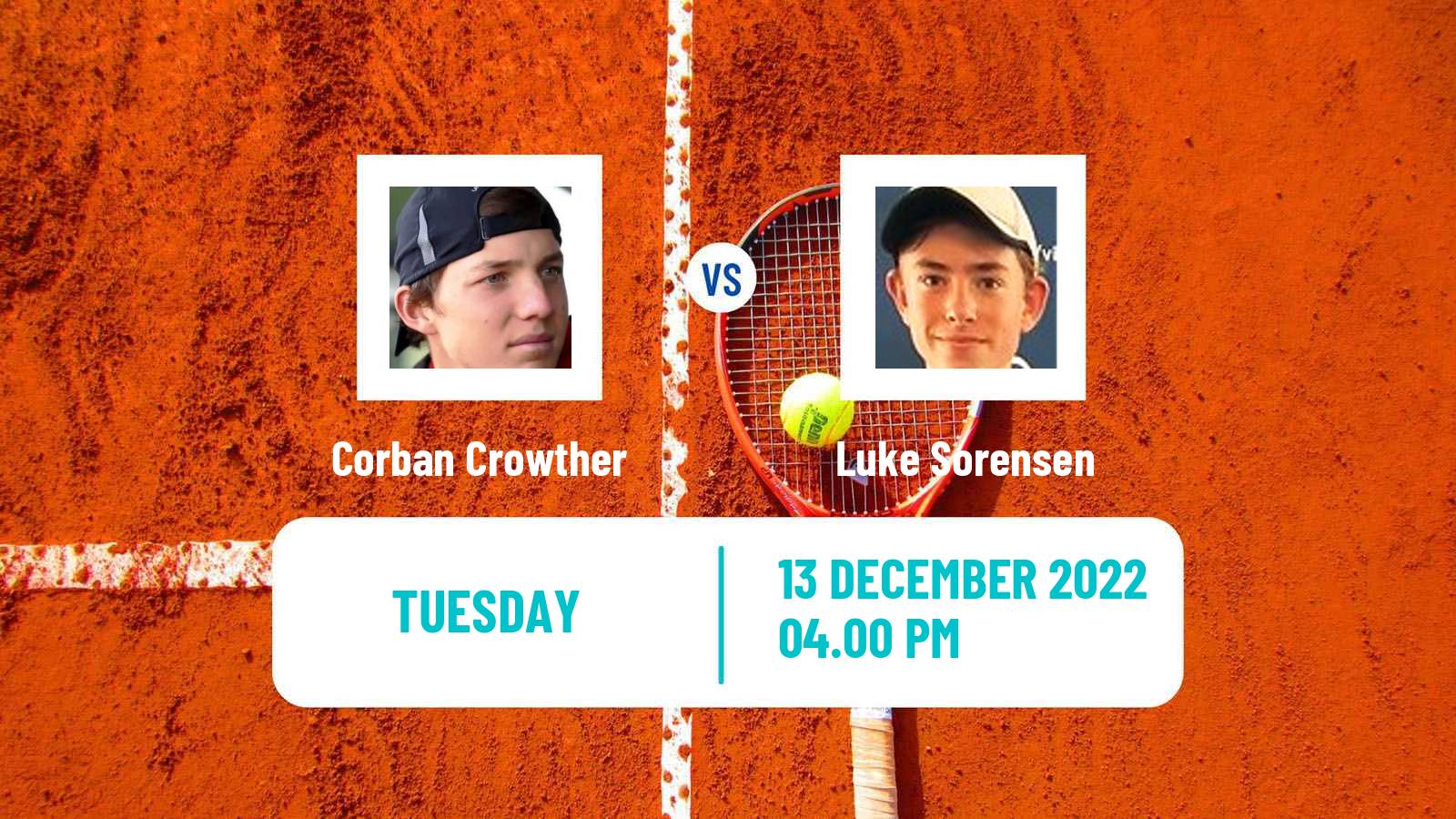 Tennis ITF Tournaments Corban Crowther - Luke Sorensen