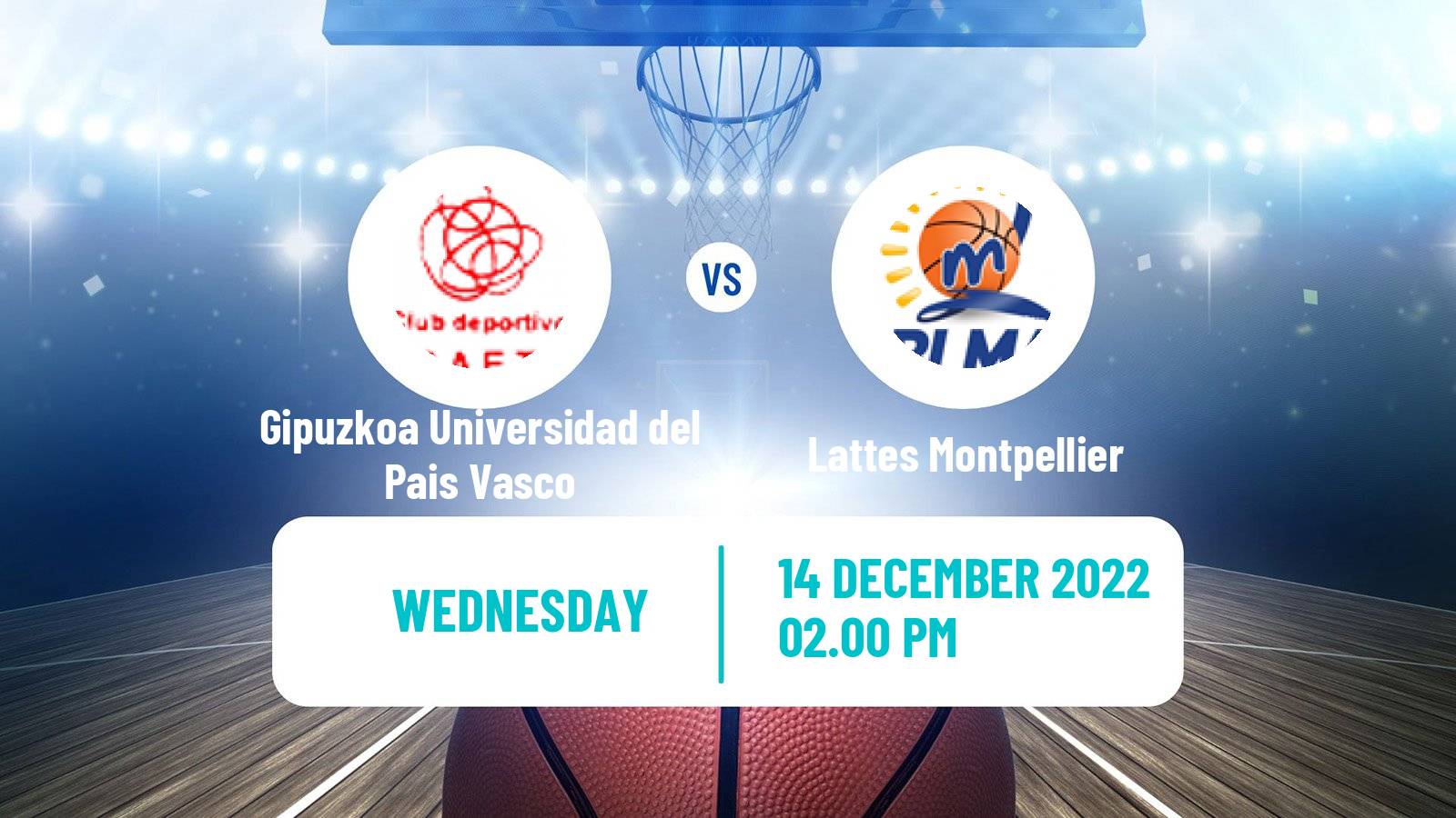 Basketball Eurocup Women Gipuzkoa Universidad del Pais Vasco - Lattes Montpellier