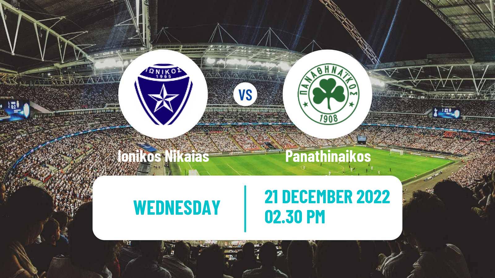 Soccer Greek Super League Ionikos Nikaias - Panathinaikos