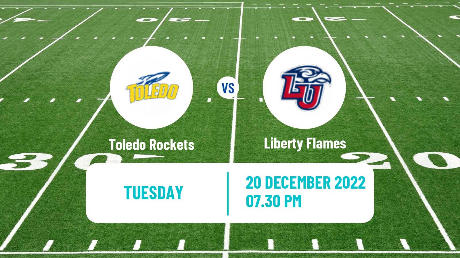 American football NCAA College Football Toledo Rockets - Liberty Flames