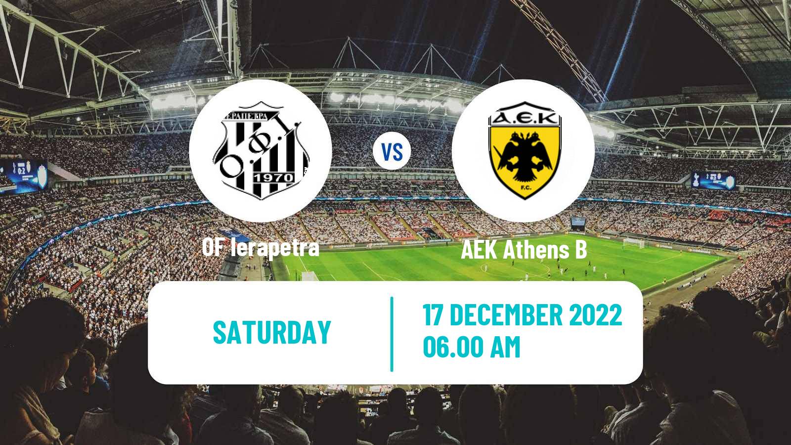 Soccer Greek Super League 2 OF Ierapetra - AEK B