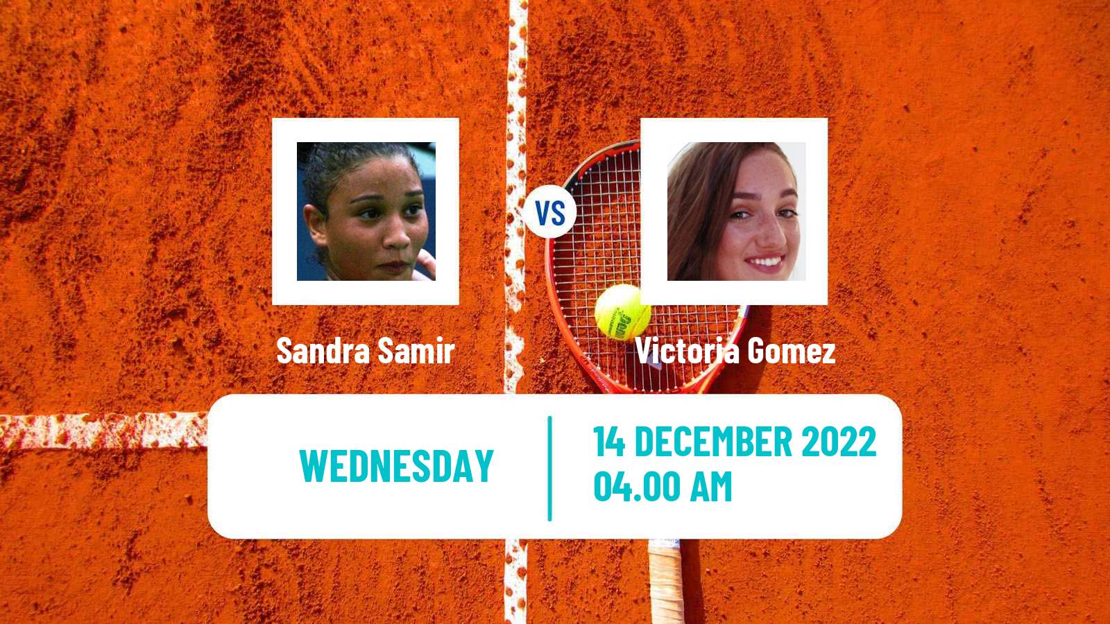 Tennis ITF Tournaments Sandra Samir - Victoria Gomez