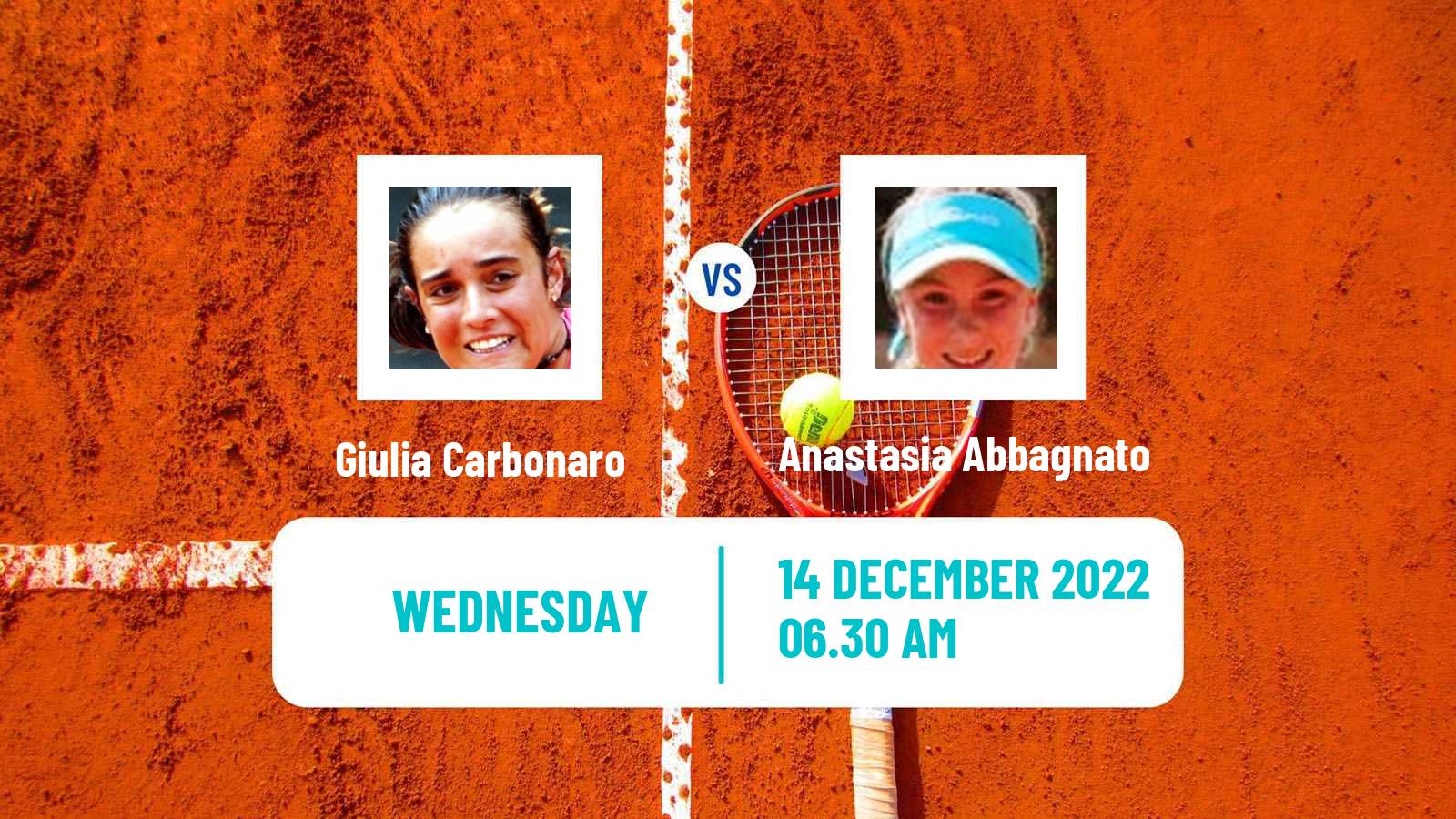 Tennis ITF Tournaments Giulia Carbonaro - Anastasia Abbagnato