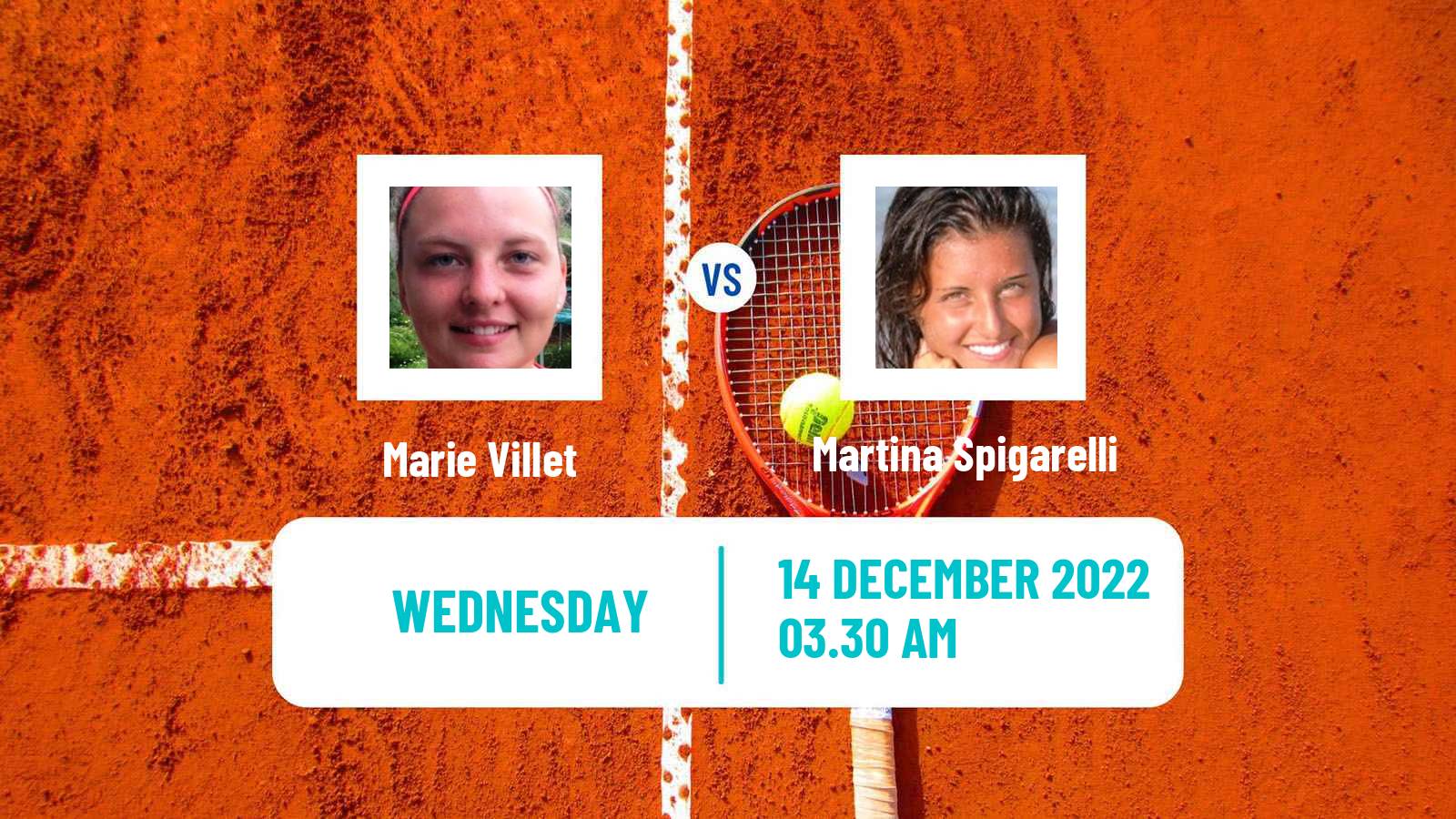 Tennis ITF Tournaments Marie Villet - Martina Spigarelli