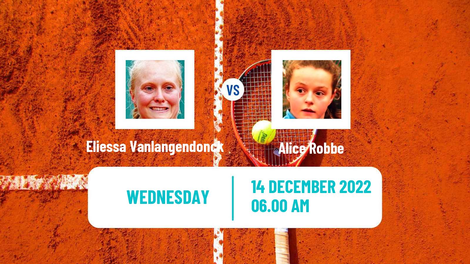 Tennis ITF Tournaments Eliessa Vanlangendonck - Alice Robbe