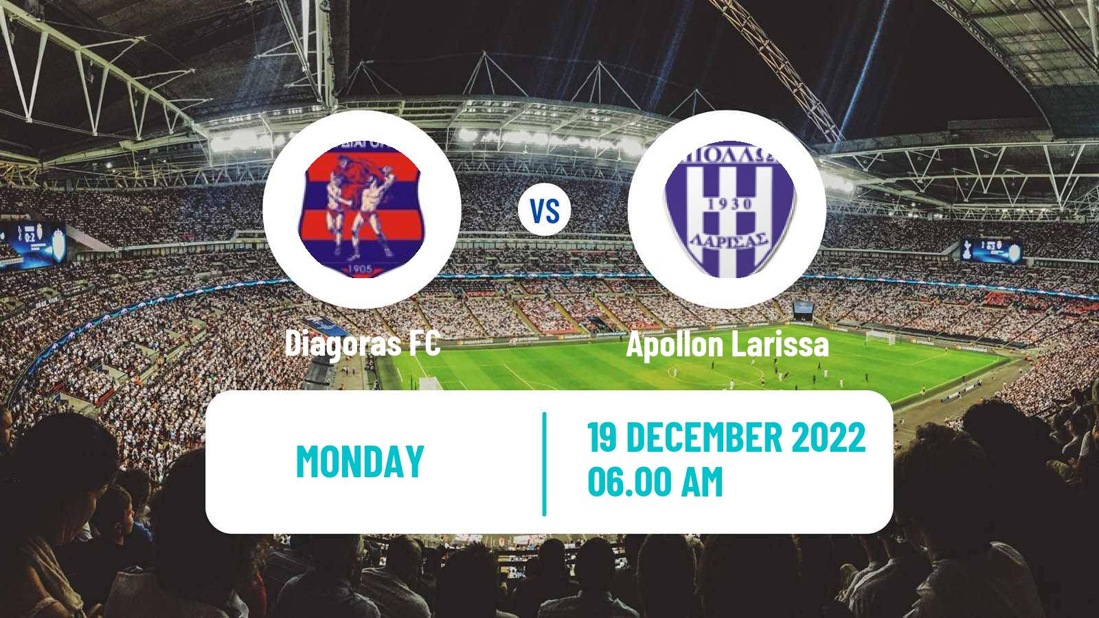 Soccer Greek Super League 2 Diagoras - Apollon Larissa