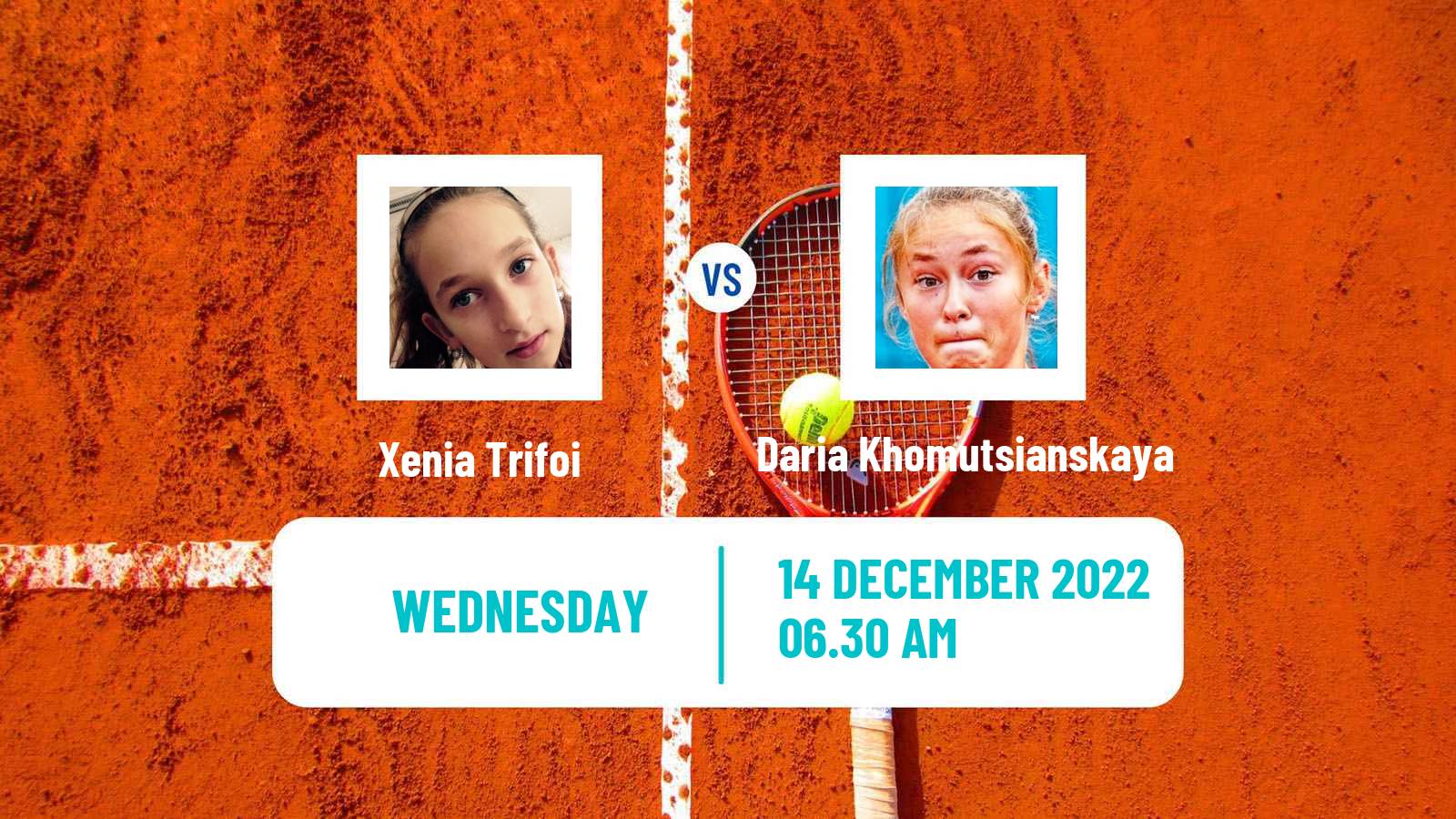 Tennis ITF Tournaments Xenia Trifoi - Daria Khomutsianskaya