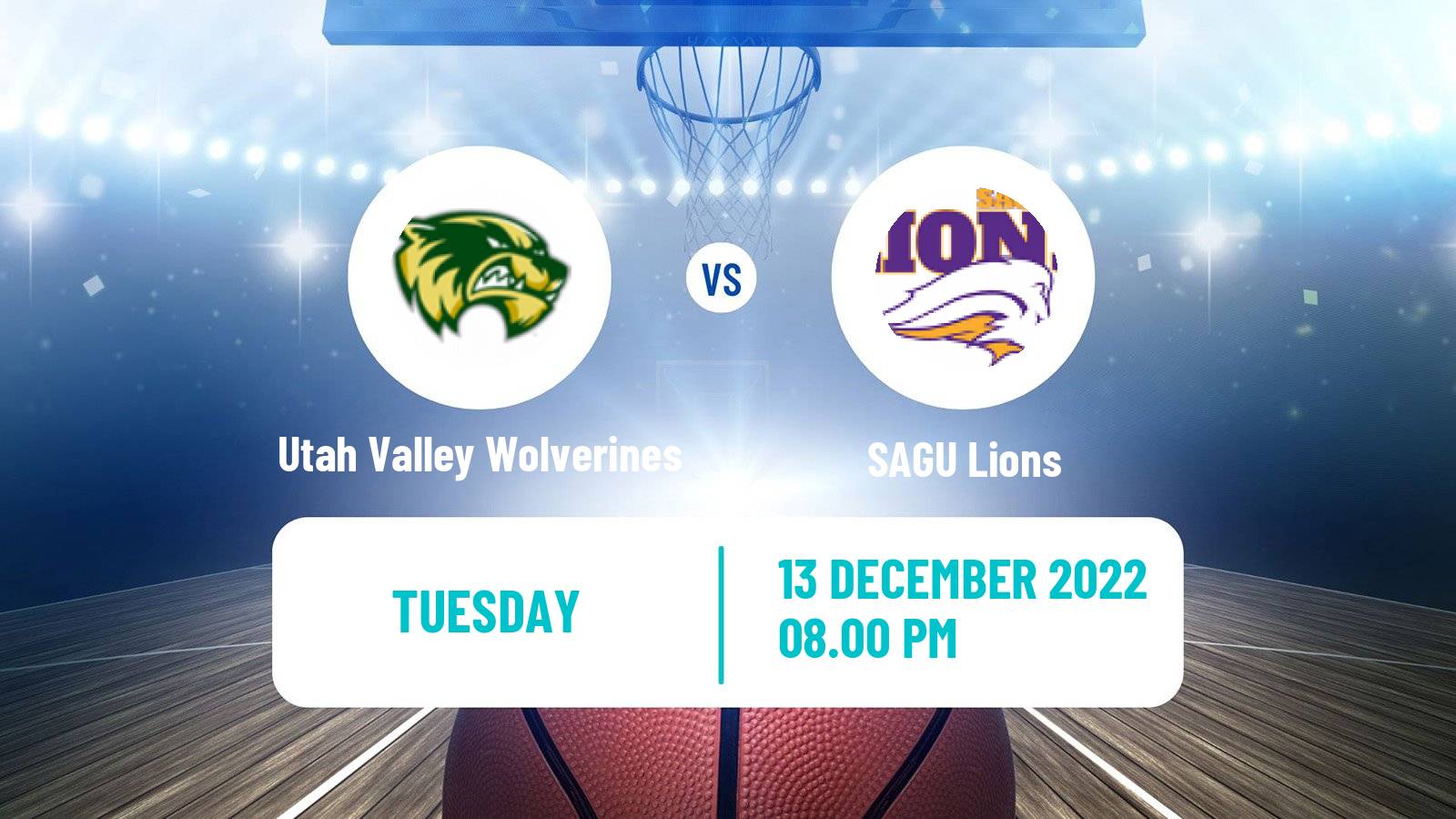 Basketball NCAA College Basketball Utah Valley Wolverines - SAGU Lions