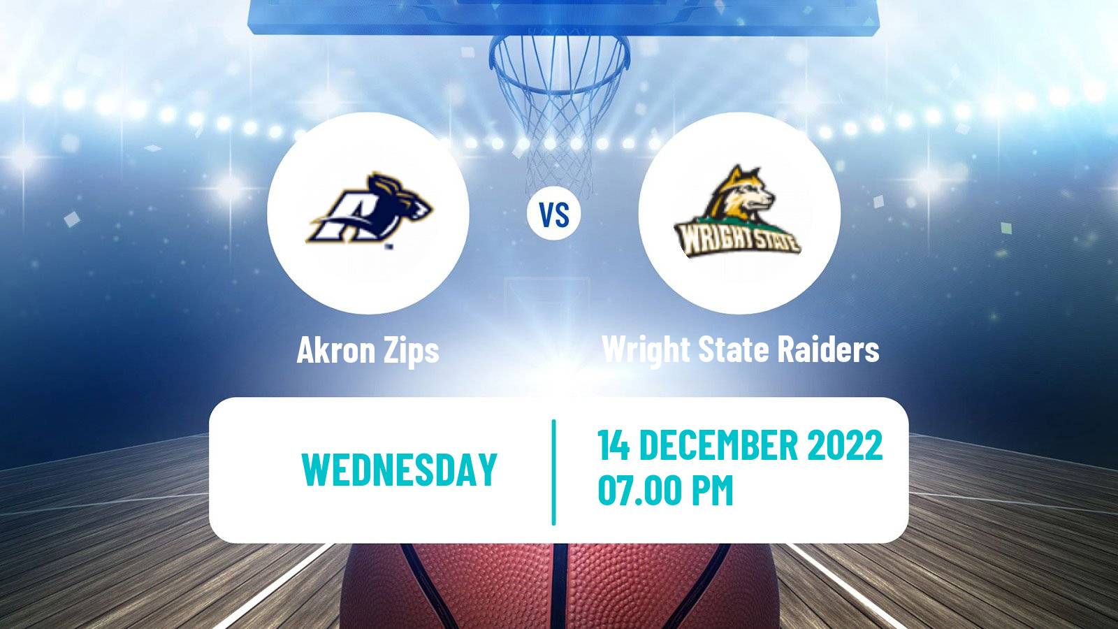 Basketball NCAA College Basketball Akron Zips - Wright State Raiders