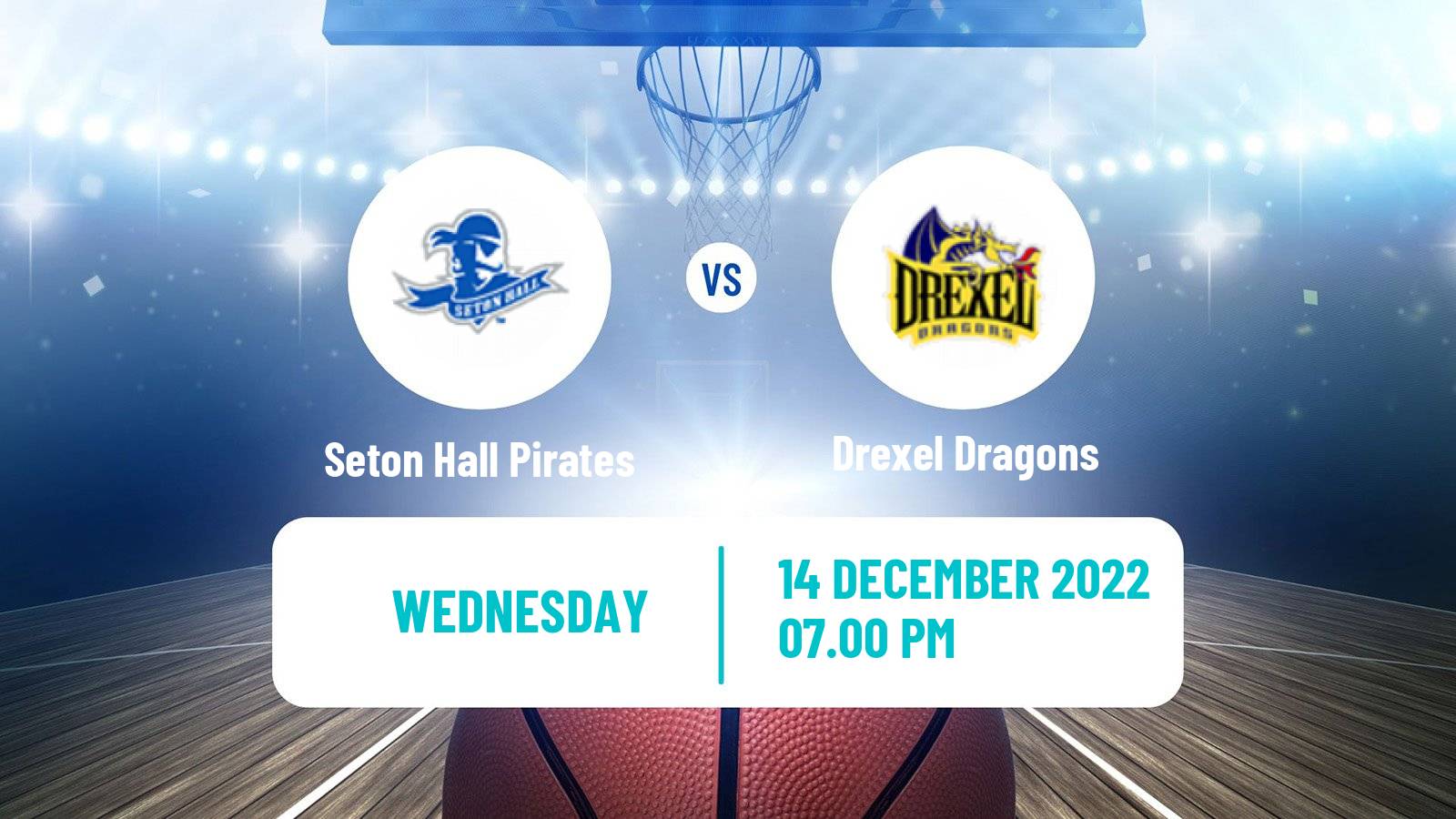 Basketball NCAA College Basketball Seton Hall Pirates - Drexel Dragons