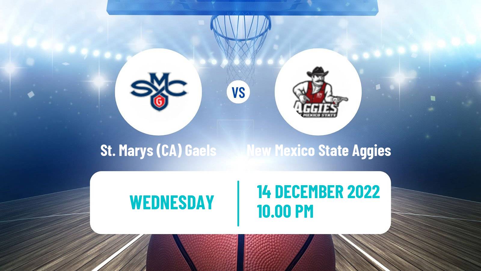 Basketball NCAA College Basketball St. Marys (CA) Gaels - New Mexico State Aggies