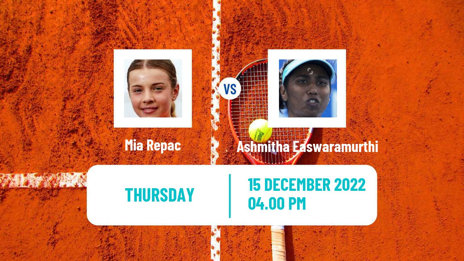 Tennis ITF Tournaments Mia Repac - Ashmitha Easwaramurthi