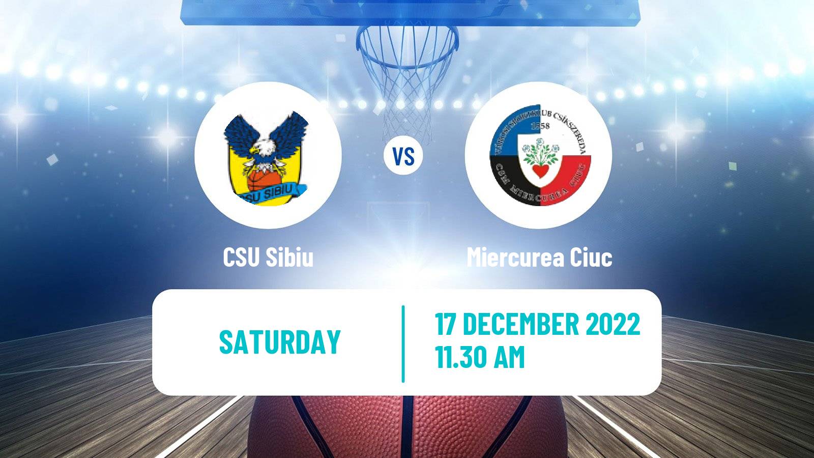 Basketball Romanian Divizia A Basketball CSU Sibiu - Miercurea Ciuc