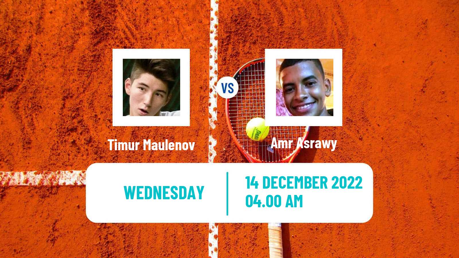 Tennis ITF Tournaments Timur Maulenov - Amr Asrawy