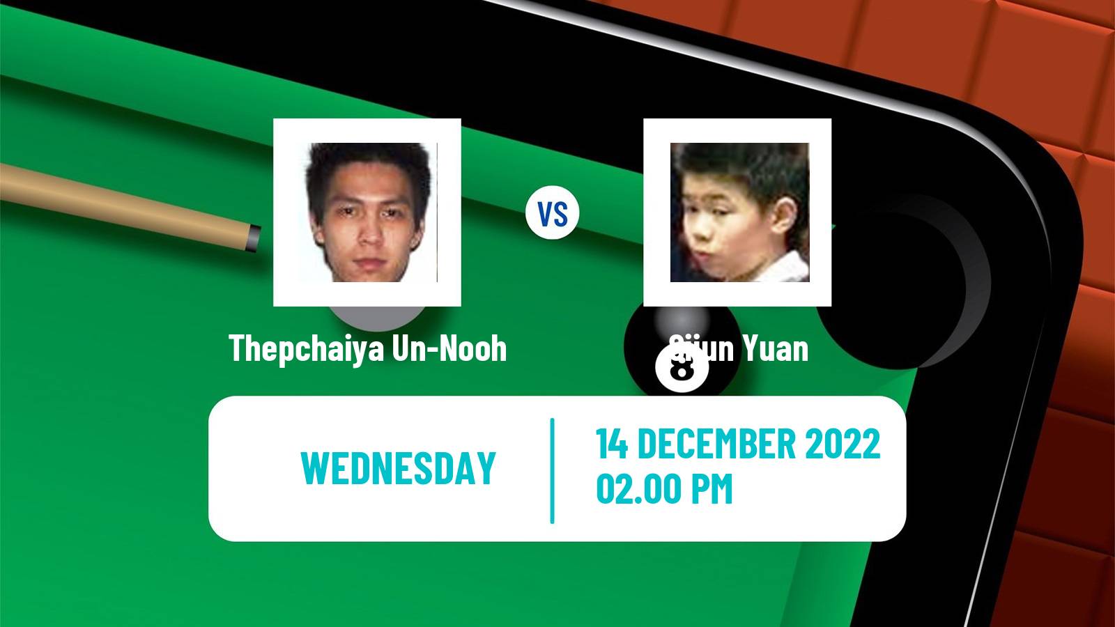 Snooker Snooker Thepchaiya Un-Nooh - Sijun Yuan