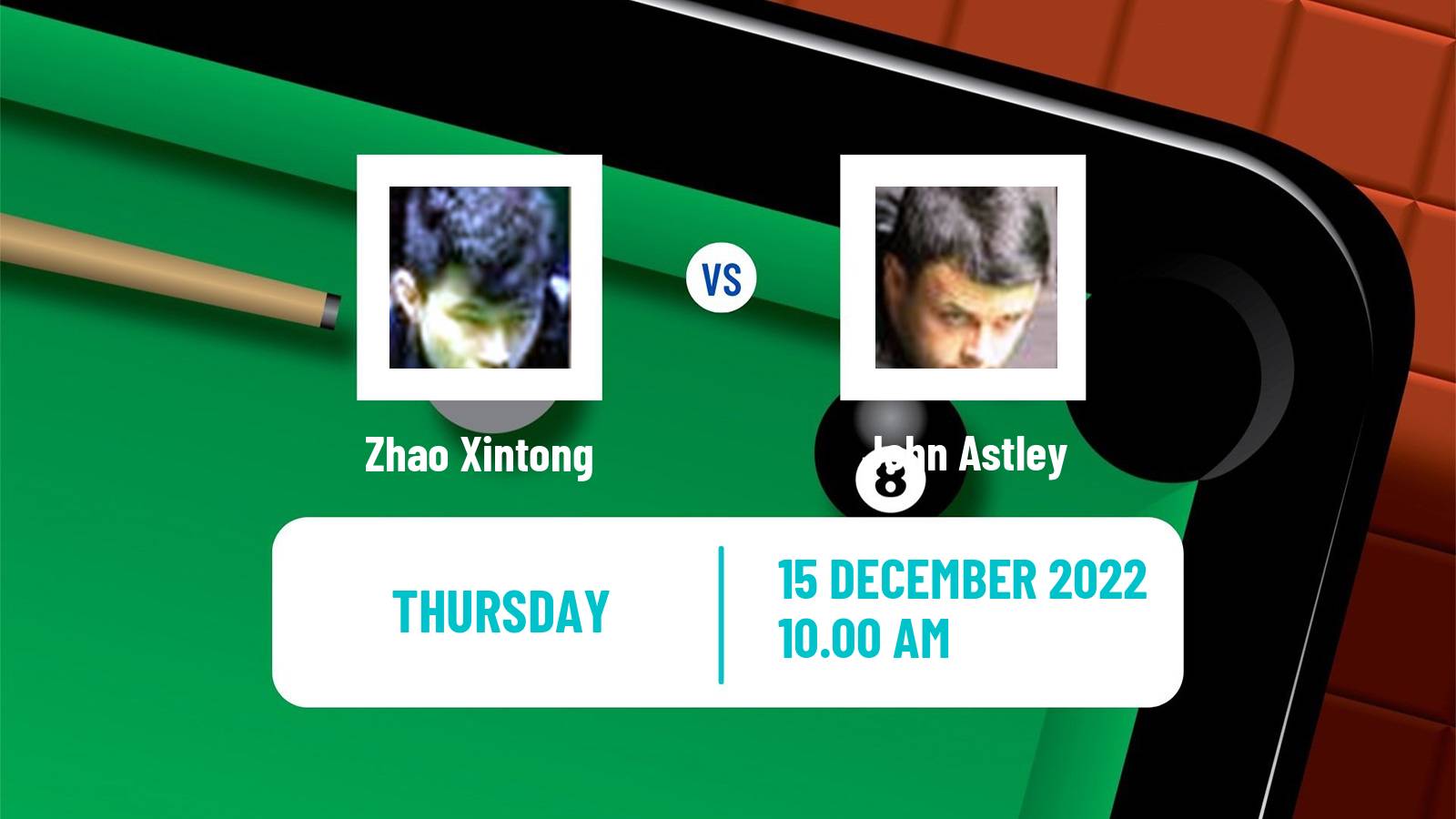 Snooker Snooker Zhao Xintong - John Astley