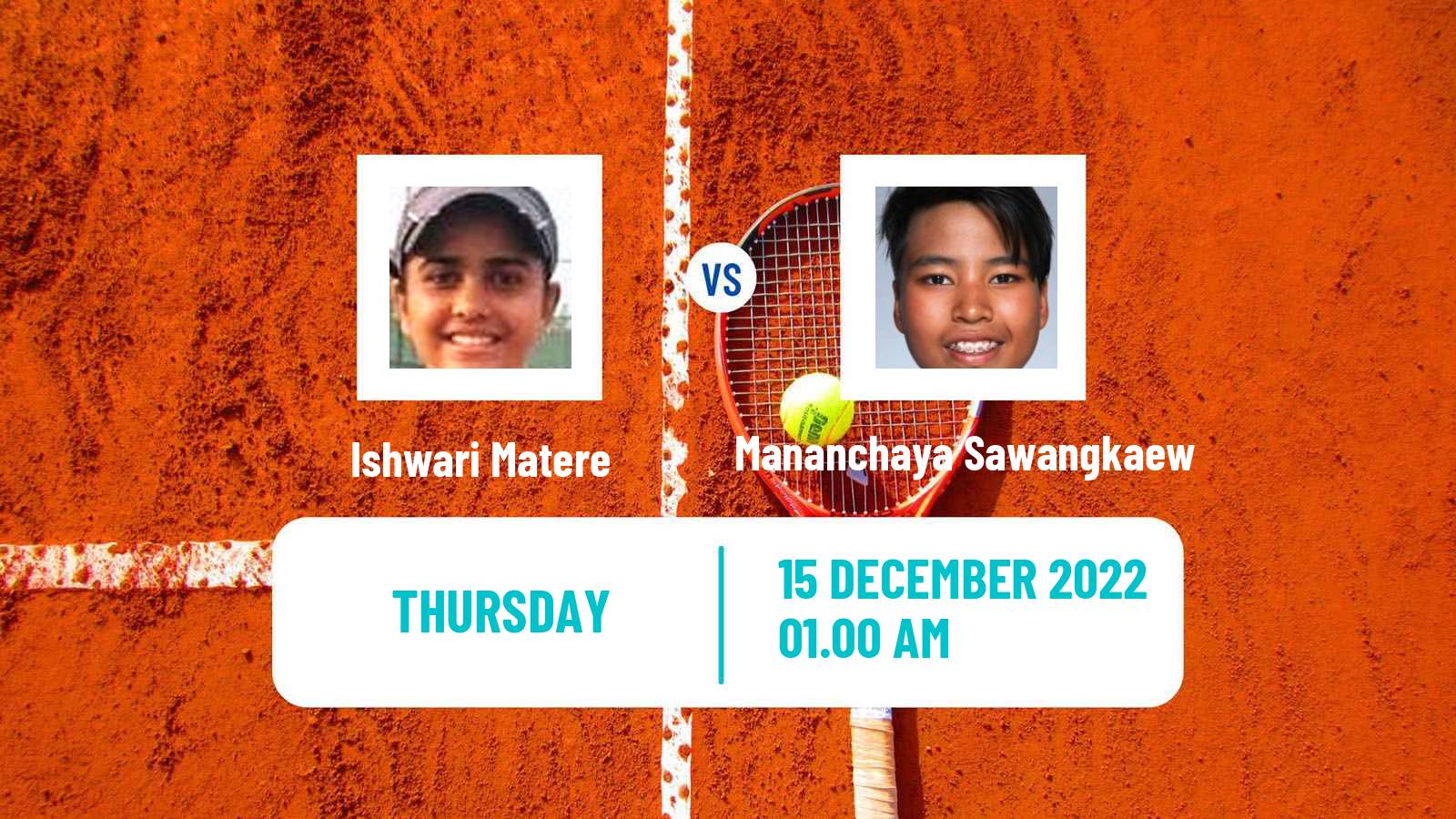 Tennis ITF Tournaments Ishwari Matere - Mananchaya Sawangkaew